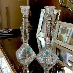 Tiffany & Co Crystal Candle Sticks (2)